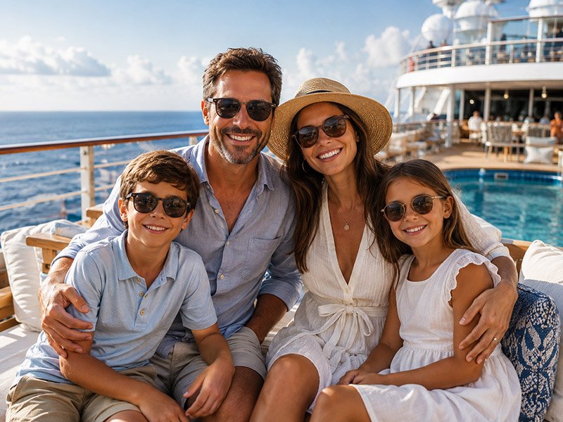 Family vacation on a cruise